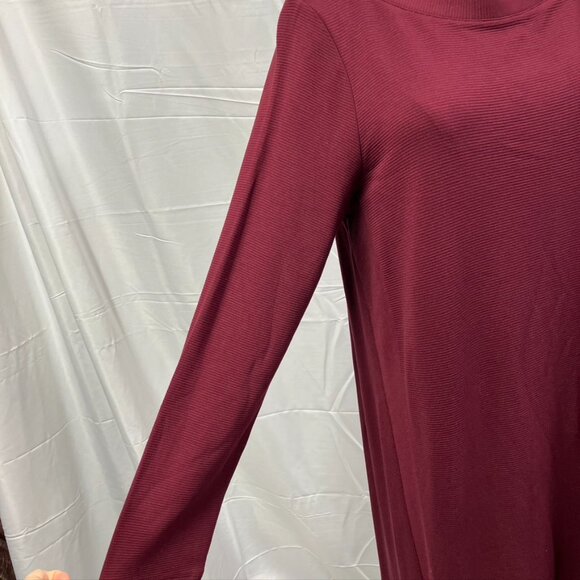 J. Jill Wearever Collection Long Sleeve Knit Dress Maroon Womens MP New‎ Classic - Picture 5 of 14